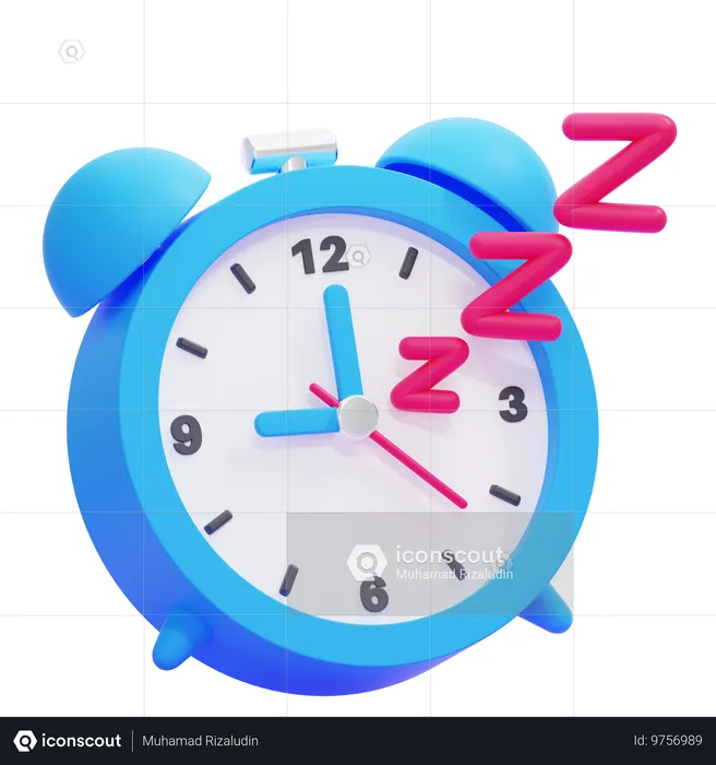 睡眠時間  3D Icon