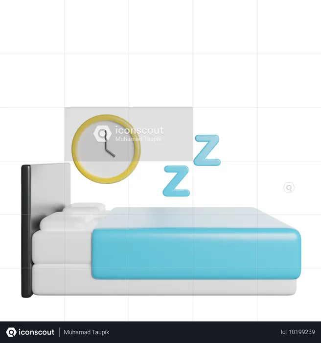 睡眠時間  3D Icon