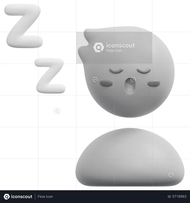 Sleepy Emoji 3D Icon