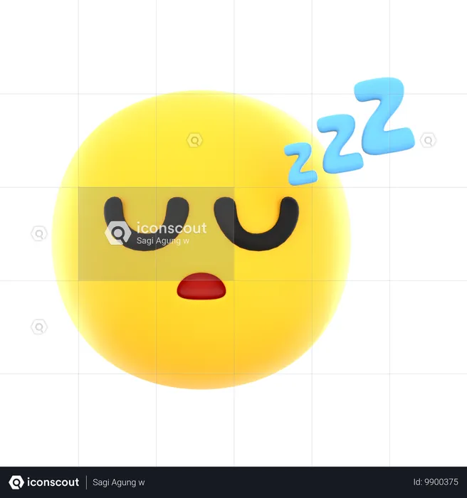 眠い絵文字 Emoji 3D Icon