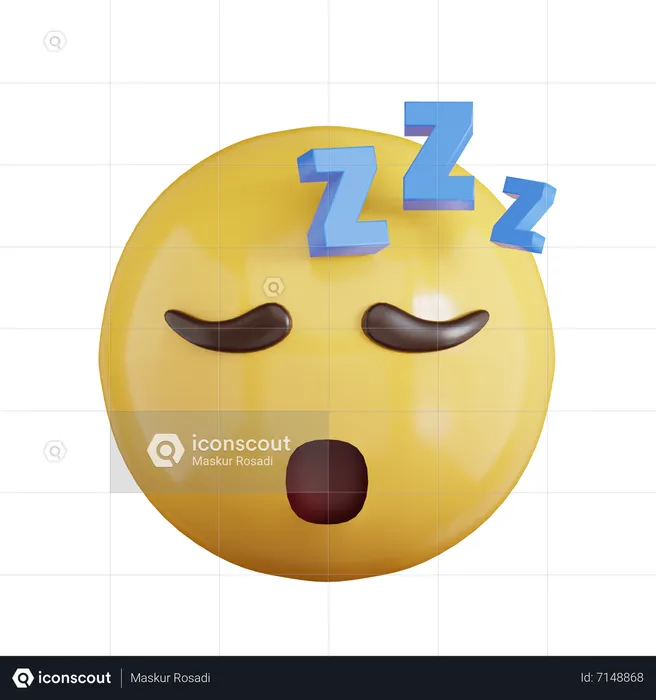 Sleepy Emoji Emoji 3D Icon