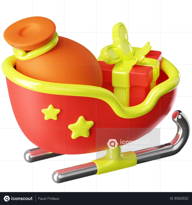 Sleigh  3D Icon