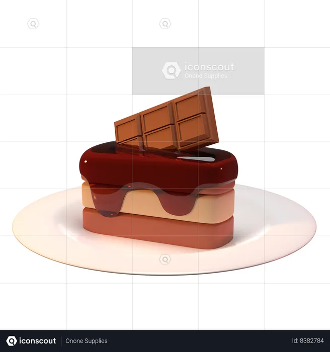 Slice Of Cake  3D Icon