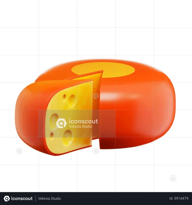 Slice of Cheese  3D Icon