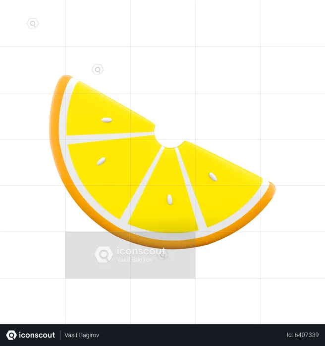 Slice Of Lemon  3D Icon