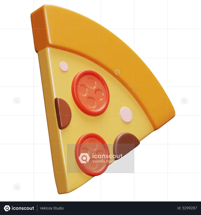 Slice of Pizza  3D Icon