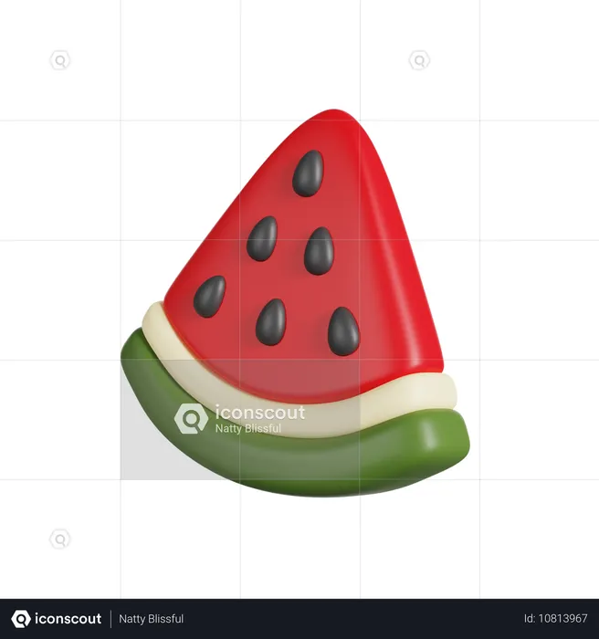 Slice Of Watermelon  3D Icon