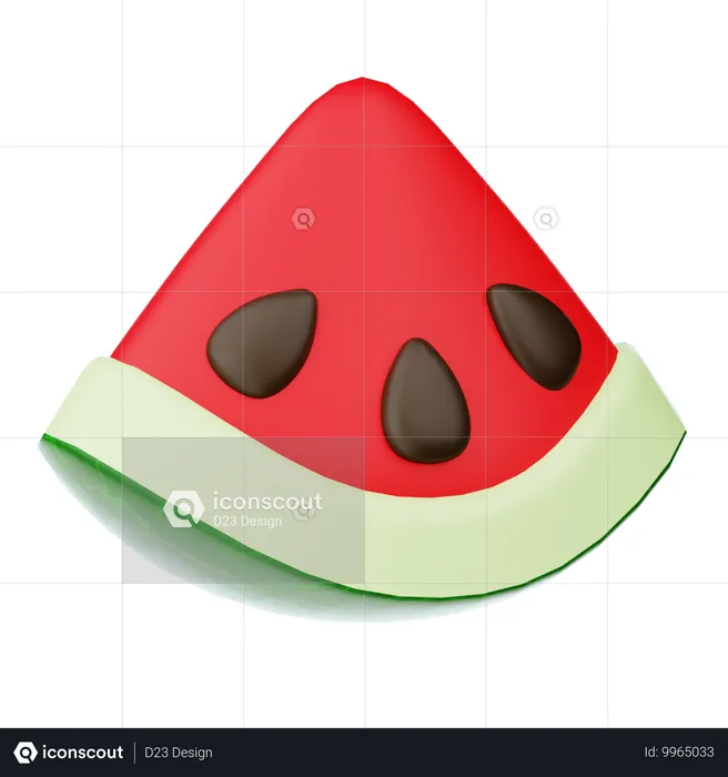 Slice Watermelon  3D Icon