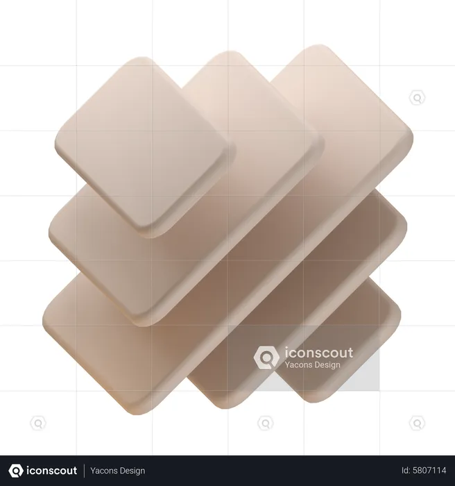 Sliced Cube Abstract Shape  3D Icon