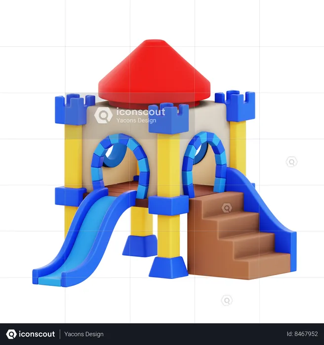 Slide Castle  3D Icon