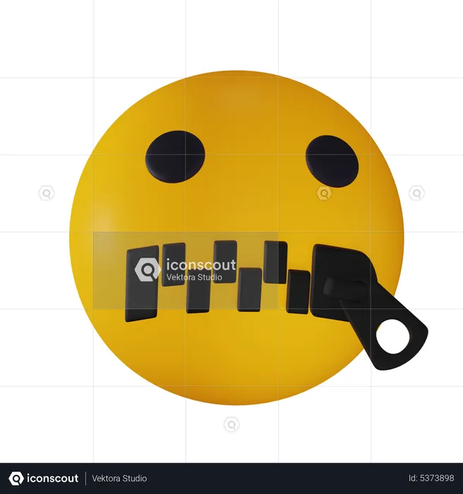 Slient Emoji Emoji 3D Icon