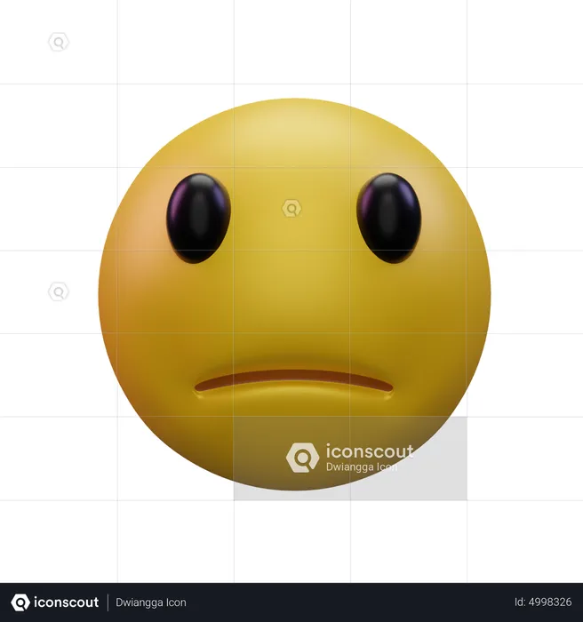 Slightly Frowning Emoji 3D Icon