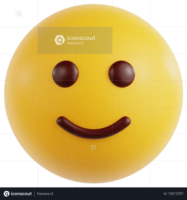 Slightly Smiling Face  3D Icon