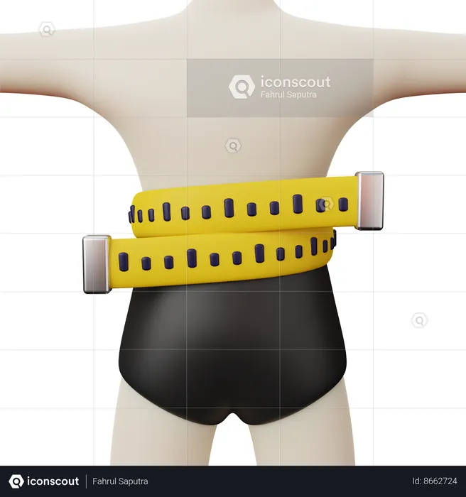 Slim Body Measurement  3D Icon