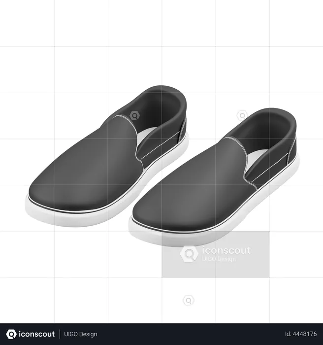Slip On Shoes  3D Illustration