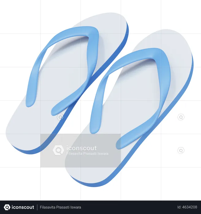 Slippers  3D Illustration