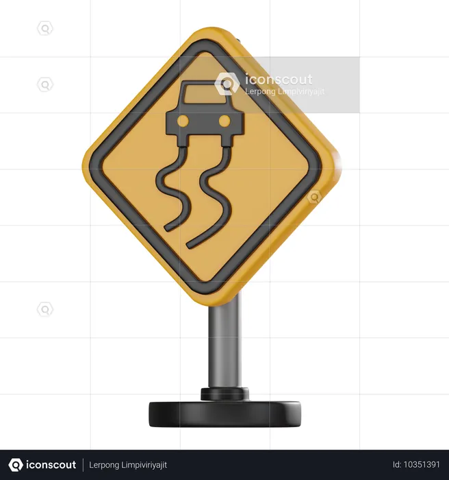 Slippery hazard  3D Icon