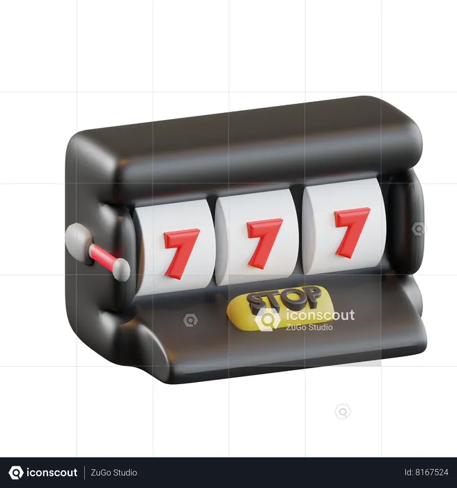Slot Machine  3D Icon
