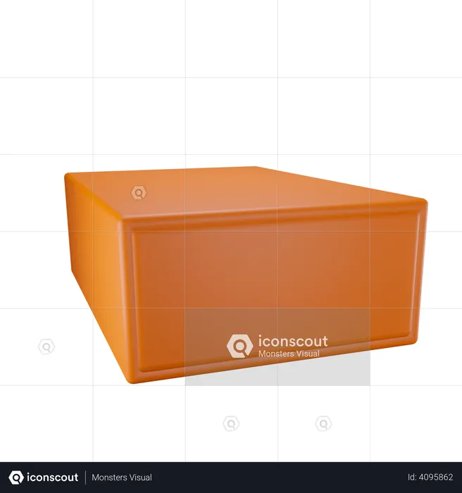 Slotted box  3D Illustration