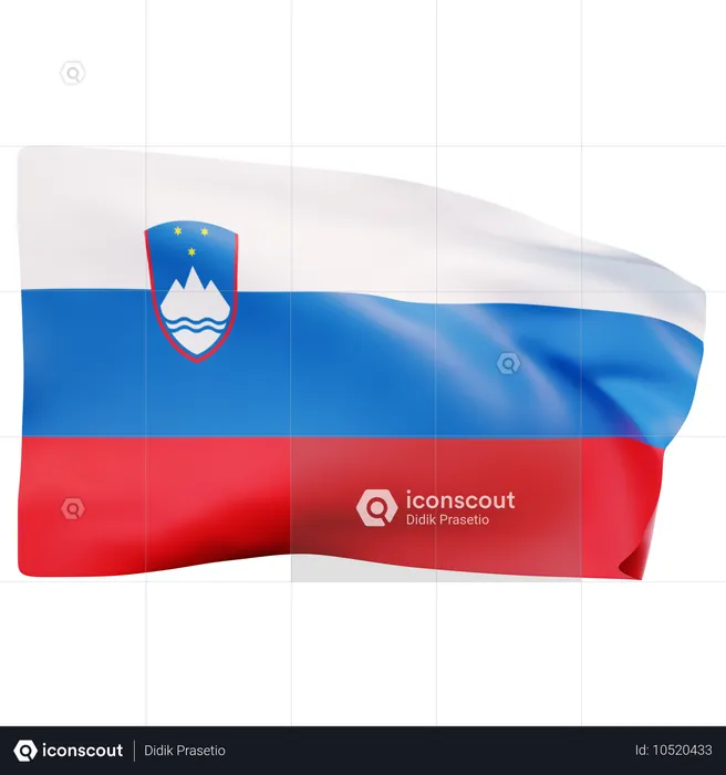 Slovenia Flag Flag 3D Icon