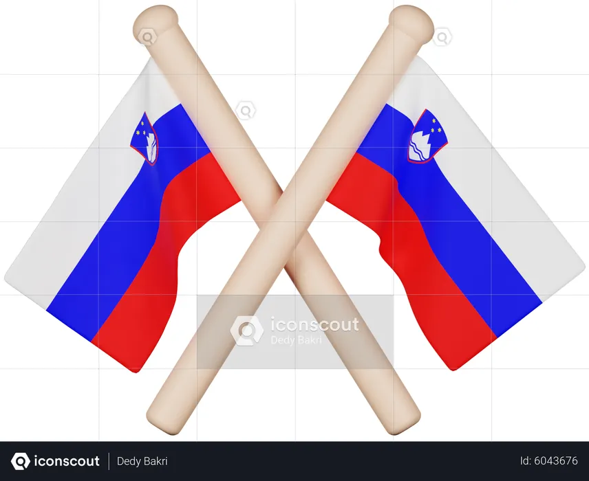 Slovenia Flag Flag 3D Icon
