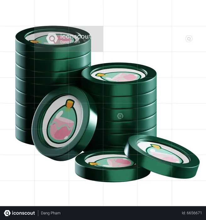 Slp Coin Stacks  3D Icon