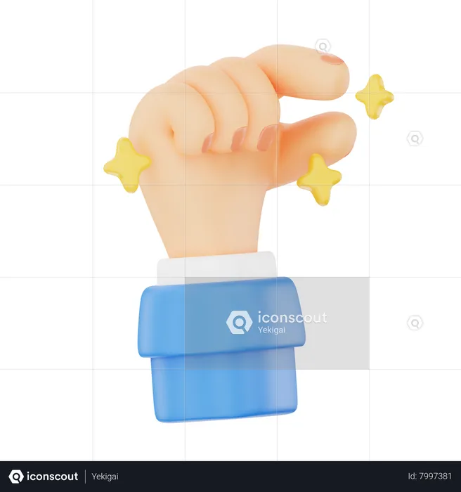 Small Amount Hand Gesture  3D Icon