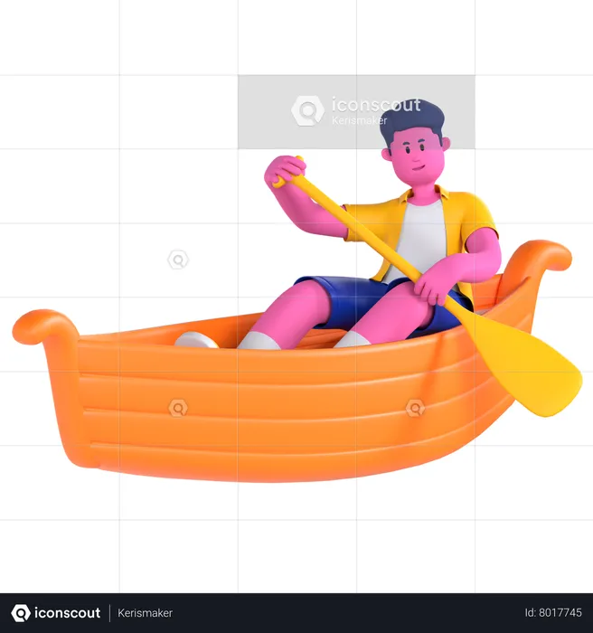 Small Boat  3D Illustration