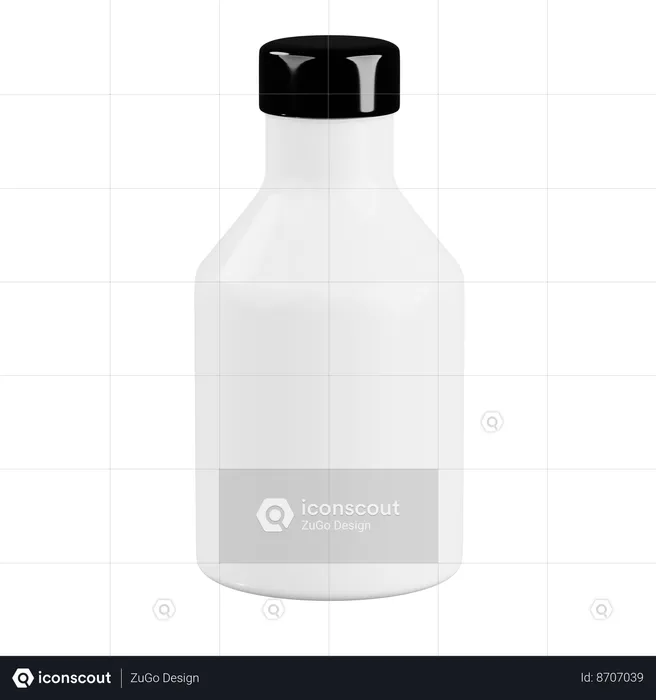 Small Bottle Packaging  3D Icon