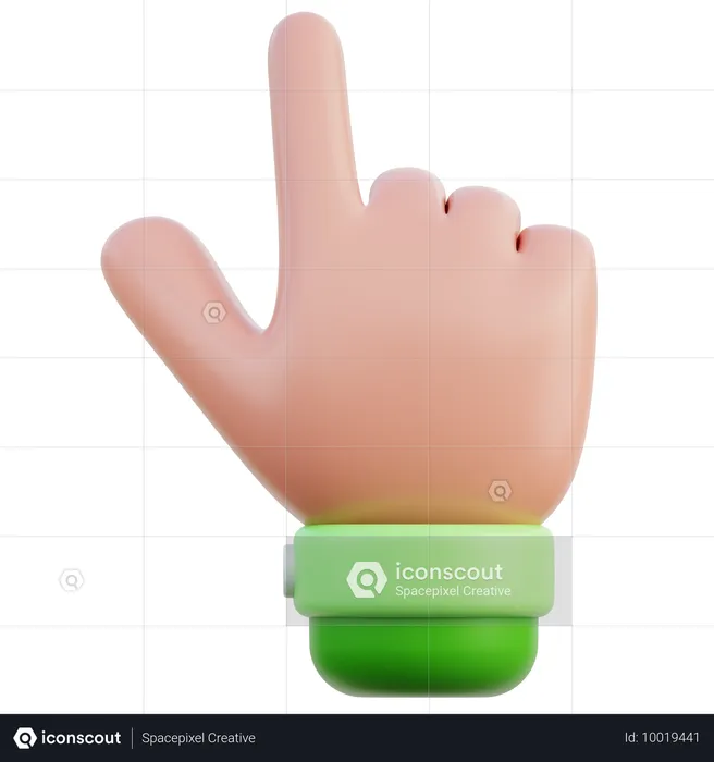 Small finger hand gesture  3D Icon