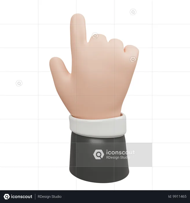 Small finger hand gesture  3D Icon