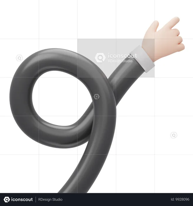 Small finger hand gesture  3D Icon