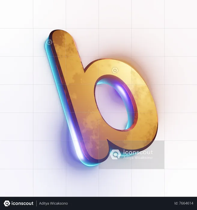 Small letter 'b' text effect  3D Icon