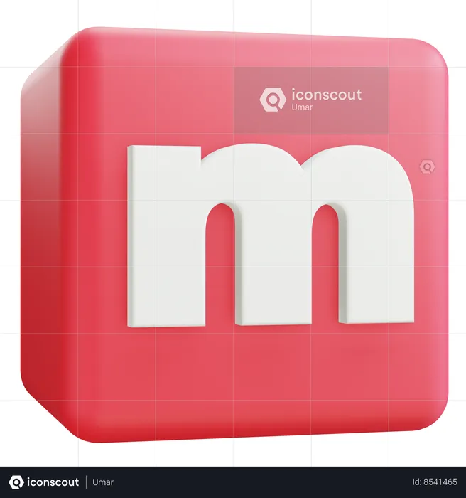Small Letter M  3D Icon