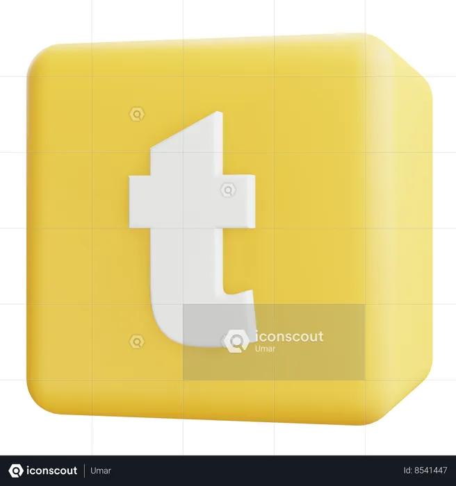 Small Letter T  3D Icon