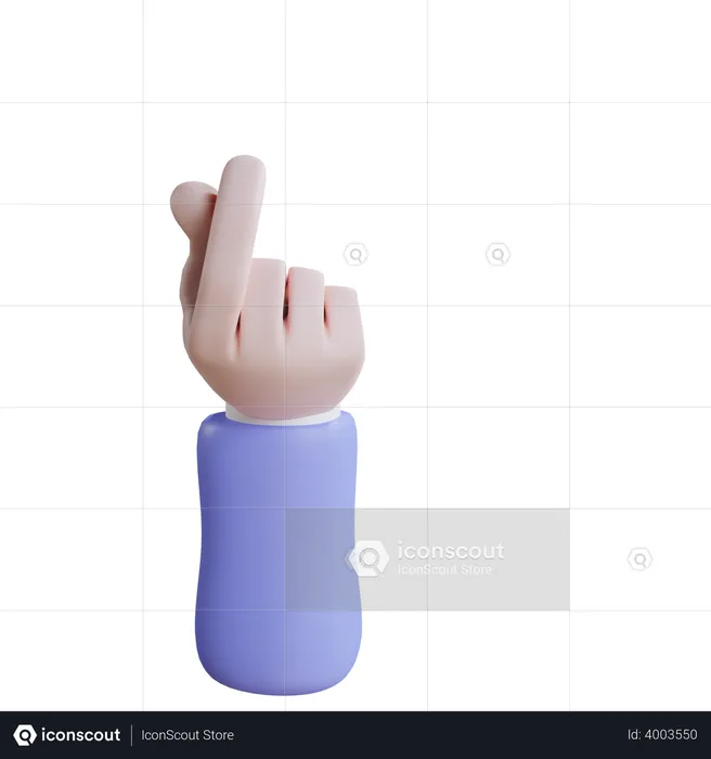 Small love Hand Gesture  3D Icon