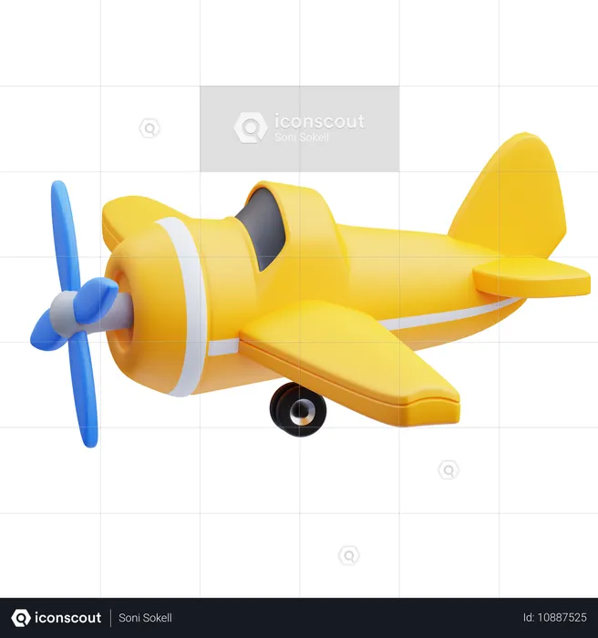 Small Plane  3D Icon