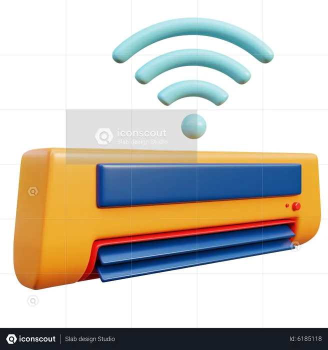 Smart Air Conditioner  3D Icon