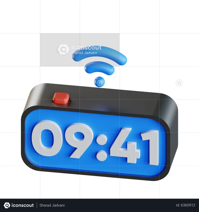 Smart Alarm Clock  3D Icon
