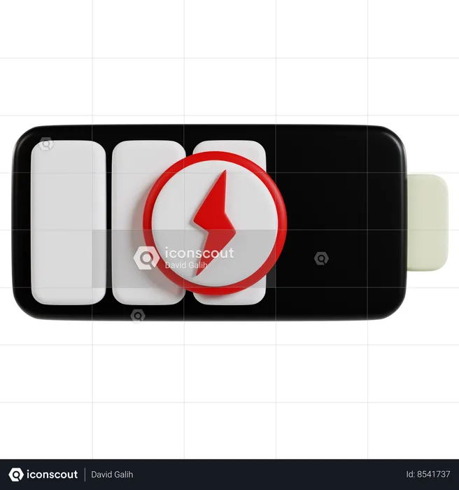 Smart Battery Innovation  3D Icon