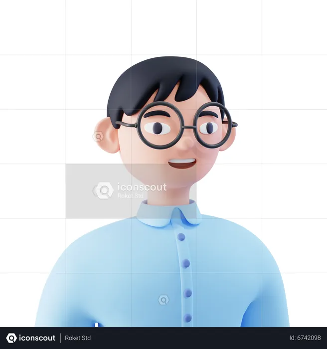 Smart Boy  3D Icon