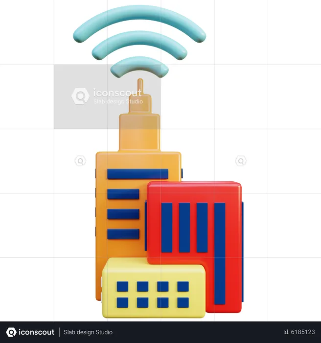 Smart Building  3D Icon