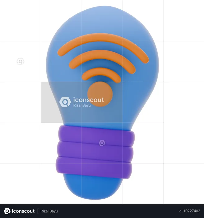 Smart Bulb  3D Icon