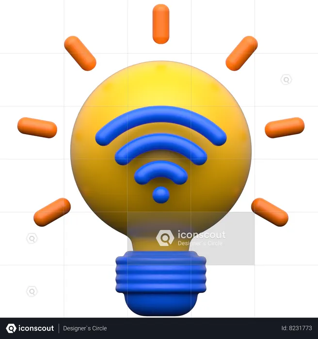 Smart Bulb  3D Icon