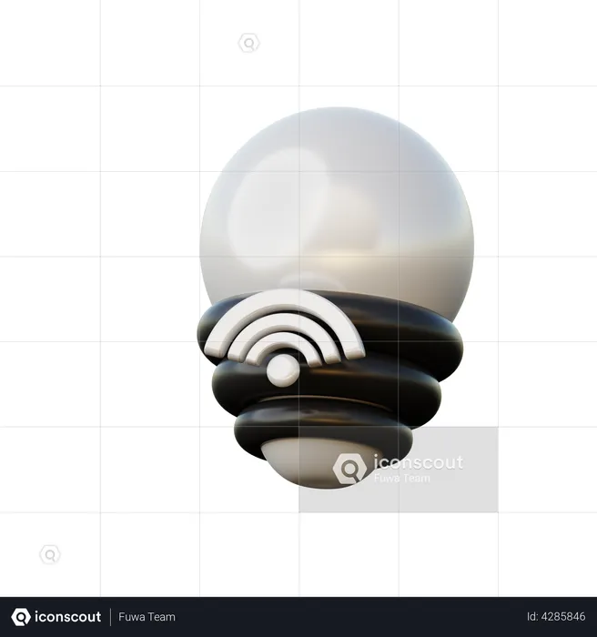 Smart Bulb  3D Illustration