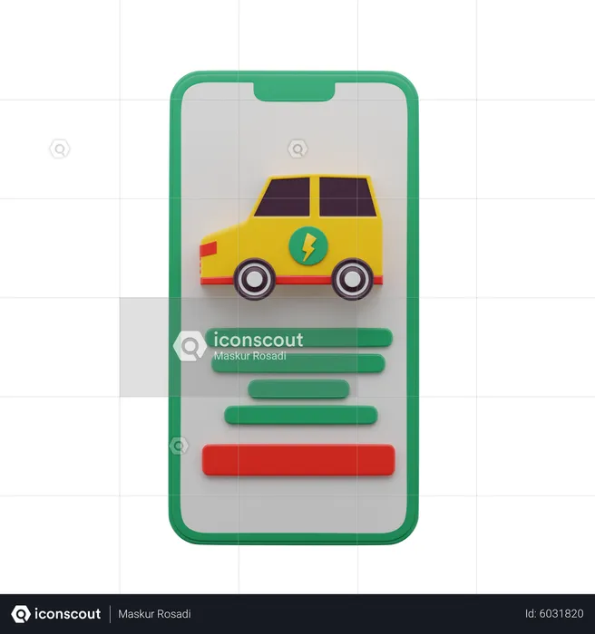Smart Car App  3D Icon