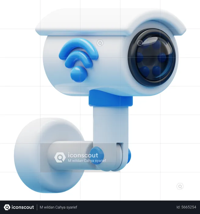Intelligente Videoüberwachung  3D Icon