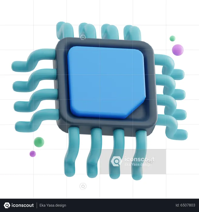 Smart Chip  3D Icon