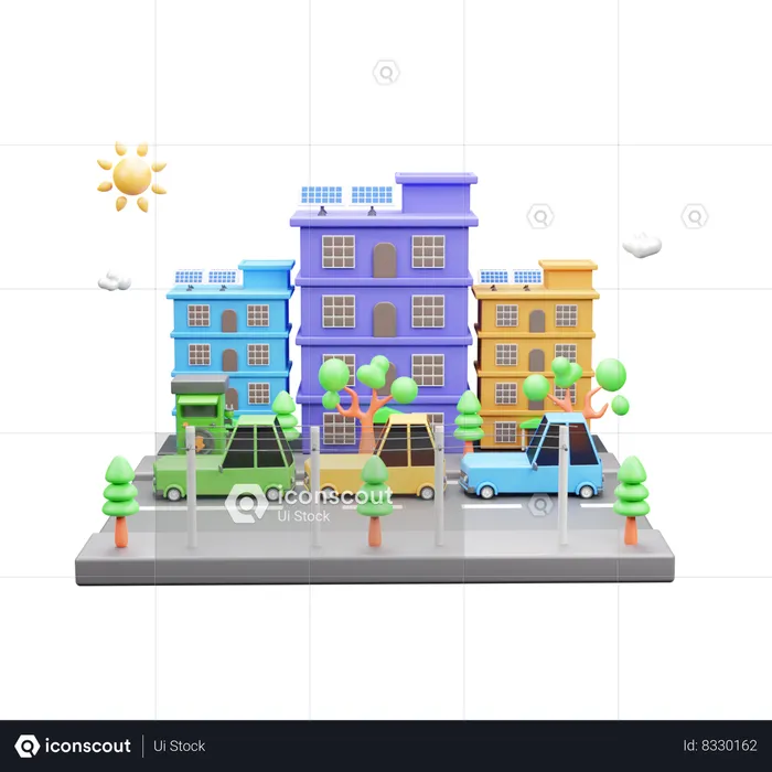 Smart City  3D Icon