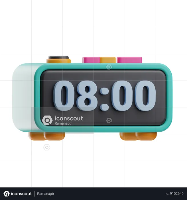 Smart Clock  3D Icon